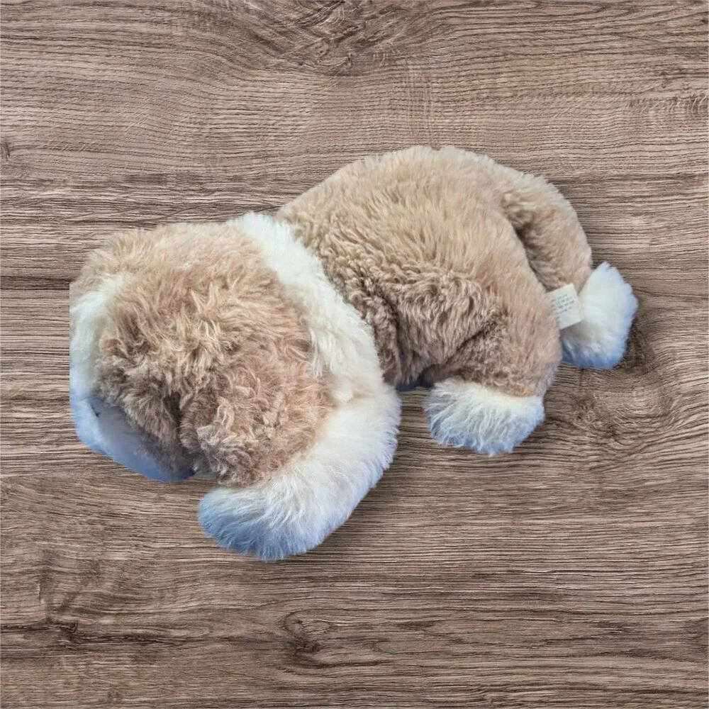 Vintage Plush Saint Bernard Dog‎ Stuffed Animal 10-Inch tan brown